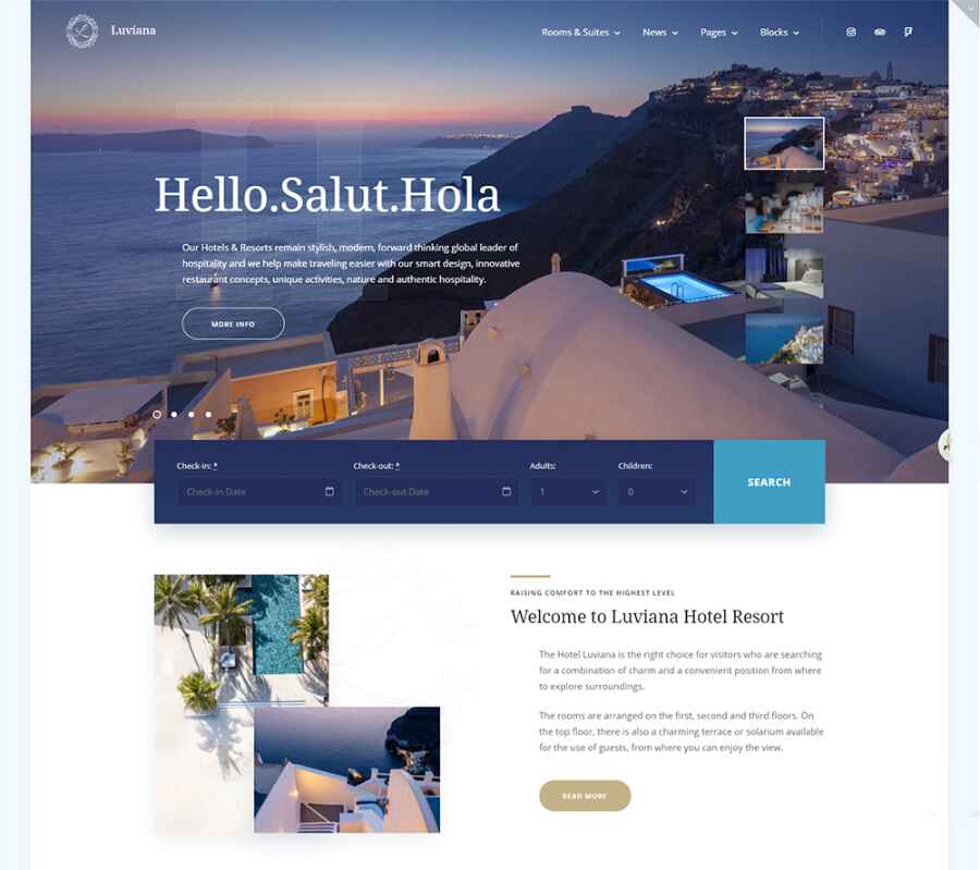 Web Development Screenshot - Hotels & Restaurants Website Project